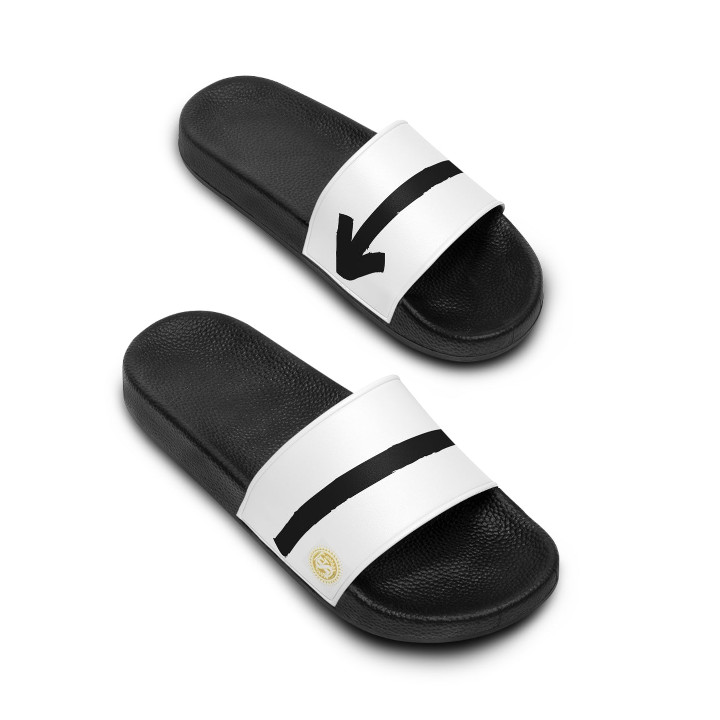 Trendy Men's Slide Sandals with Arrows, Comfortable Beach Footwear, Casual Summer Slides, Gift for Him, Stylish Poolside Slippers