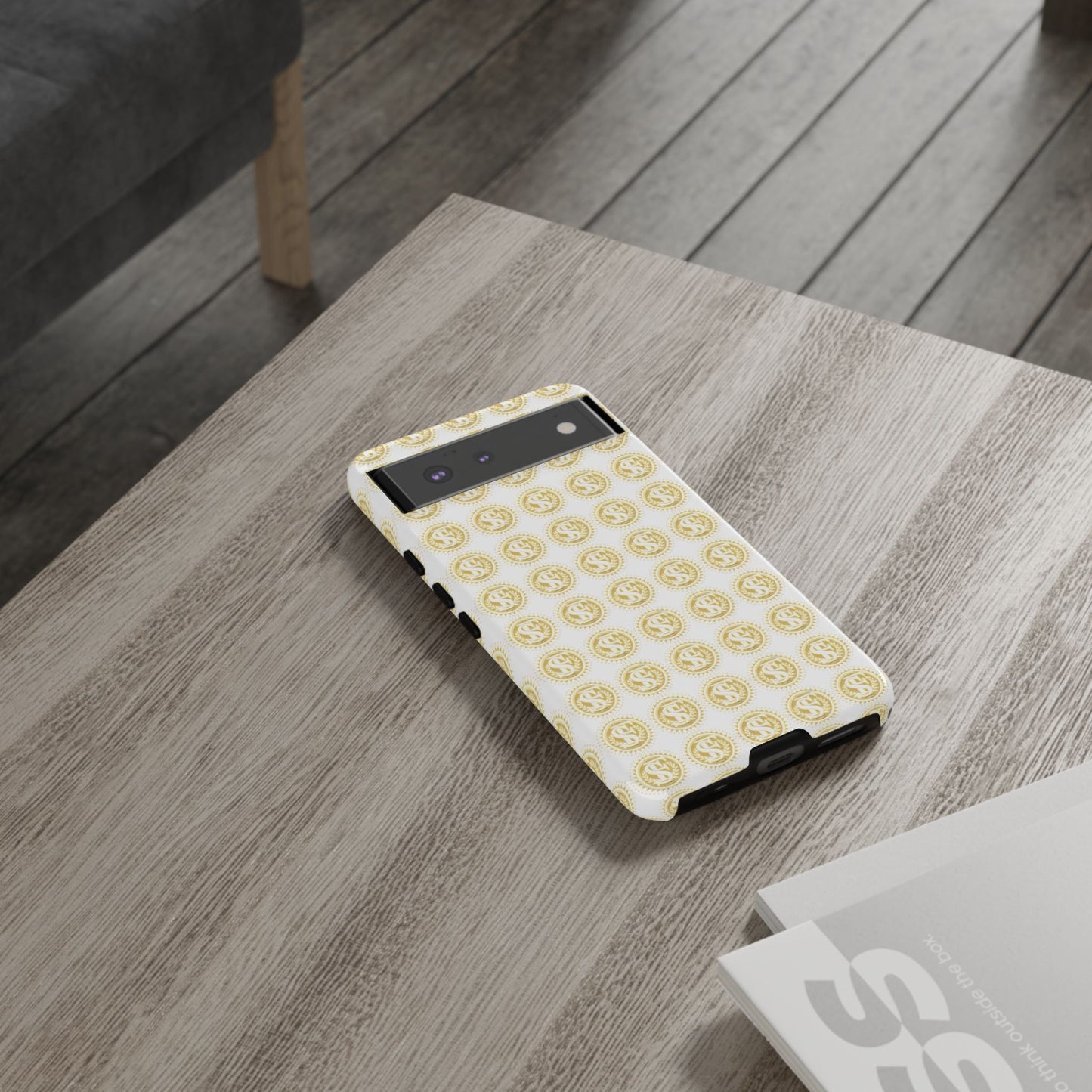 Golden Coin Phone Case, Tough Phone Cover, Unique Gift for Money Lovers, Ideal for Birthdays, Holidays, and Everyday Use