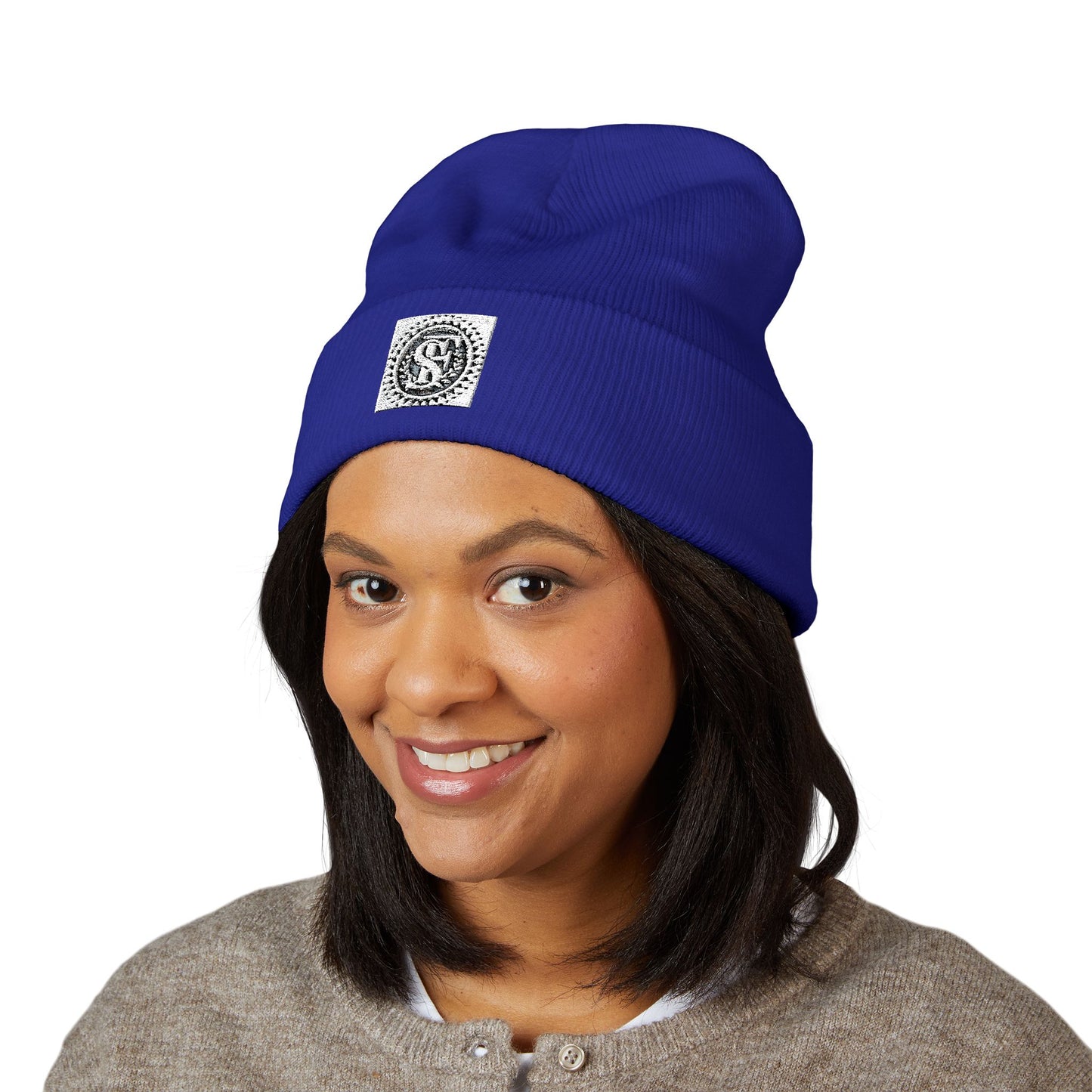 Classic Cuffed Beanie with Embroidery, Winter Hat, Knit Beanie, Unisex Hat, Gifts for Her, Gifts for Him, Stylish Headwear