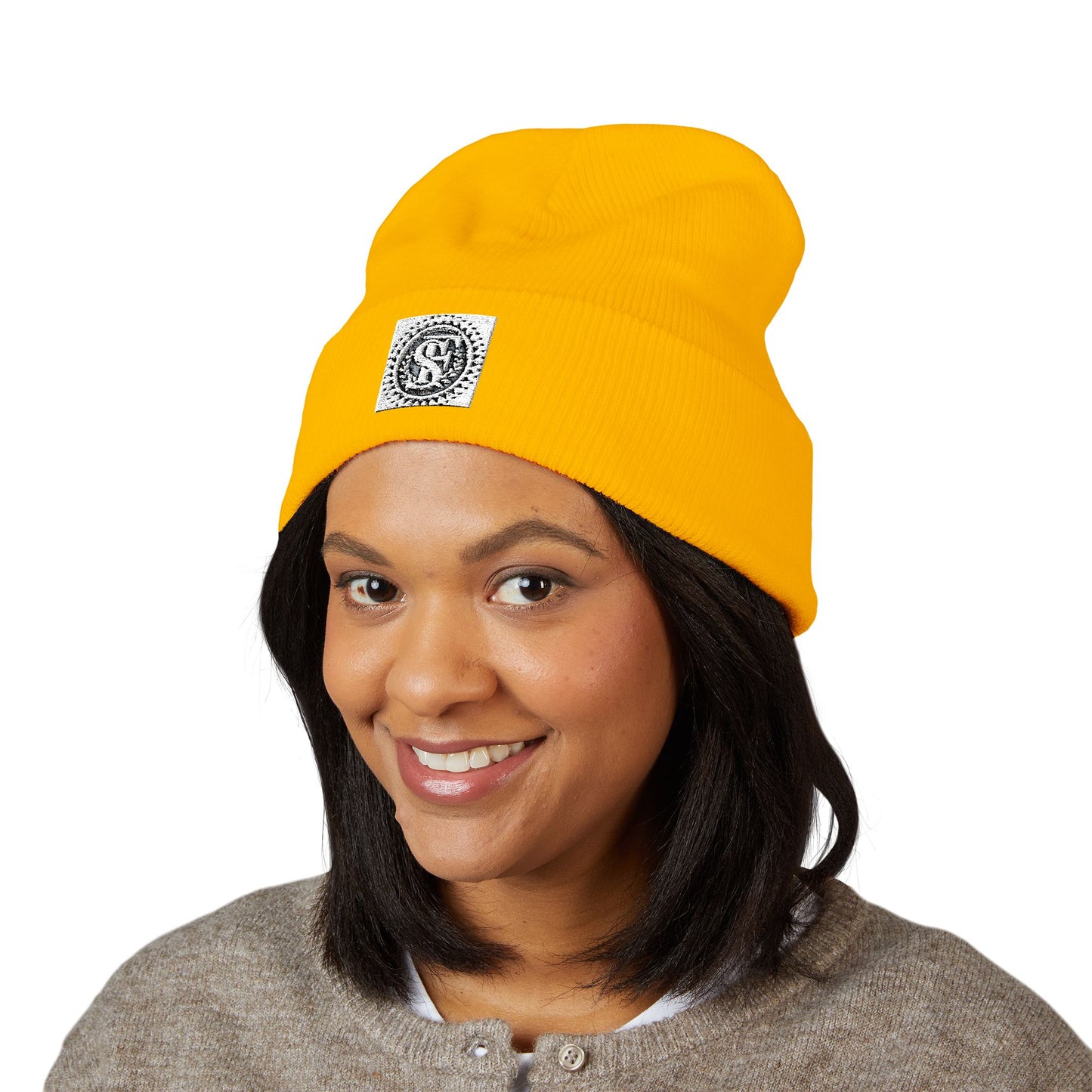 Classic Cuffed Beanie with Embroidery, Winter Hat, Knit Beanie, Unisex Hat, Gifts for Her, Gifts for Him, Stylish Headwear
