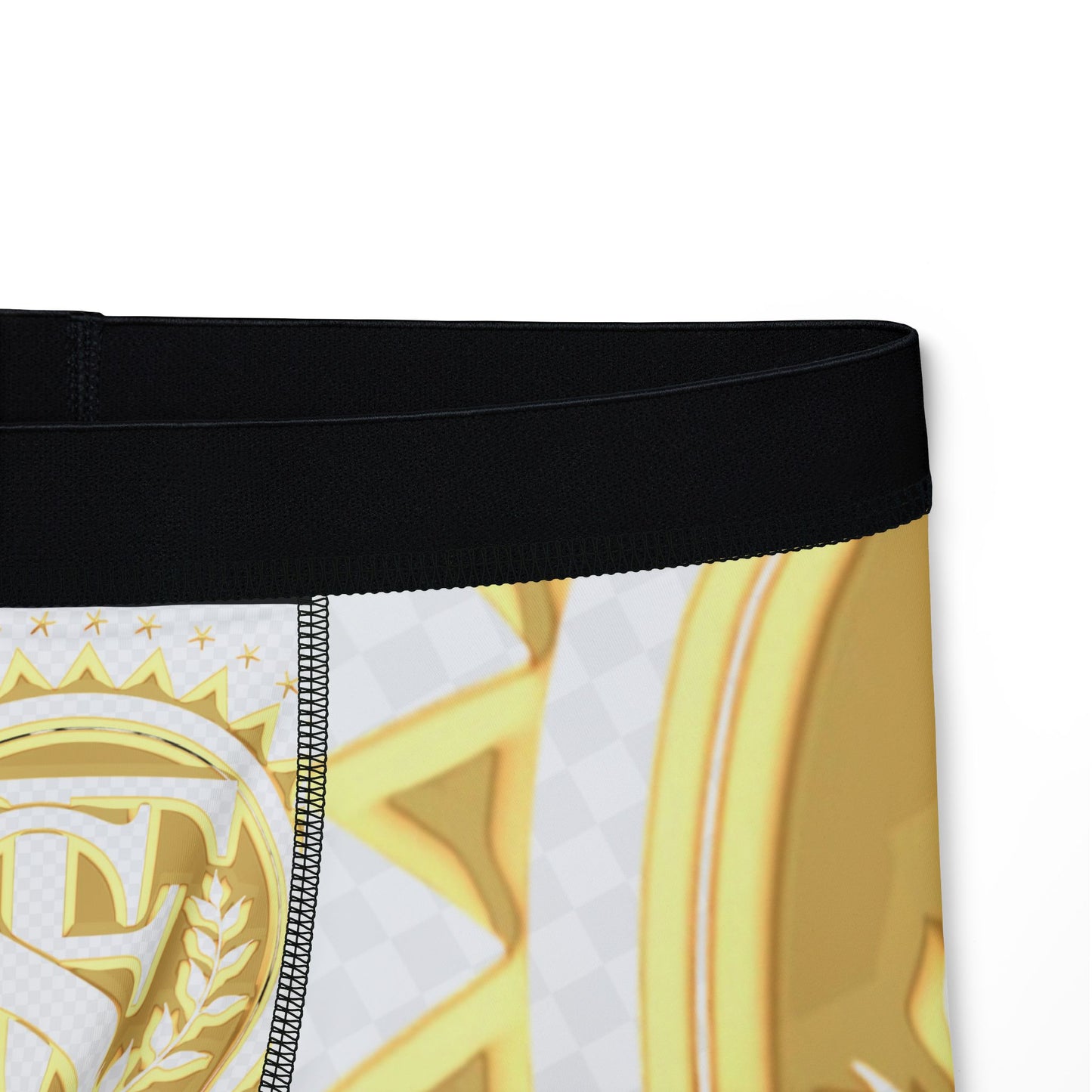 Luxurious Gold Men's Boxers, Stylish Underwear for Men, Comfortable Boxers for Gifts, Trendy AOP Briefs, Fun Fashion for Holidays