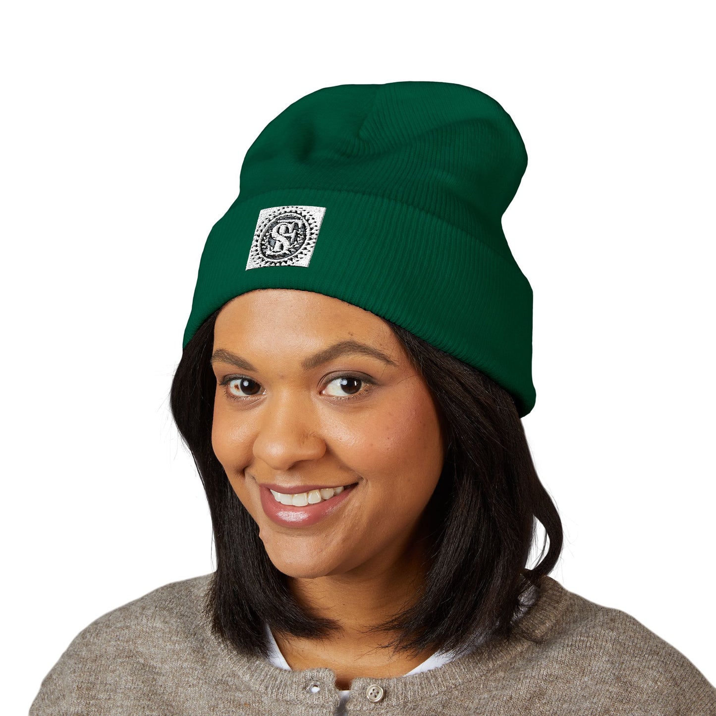 Classic Cuffed Beanie with Embroidery, Winter Hat, Knit Beanie, Unisex Hat, Gifts for Her, Gifts for Him, Stylish Headwear