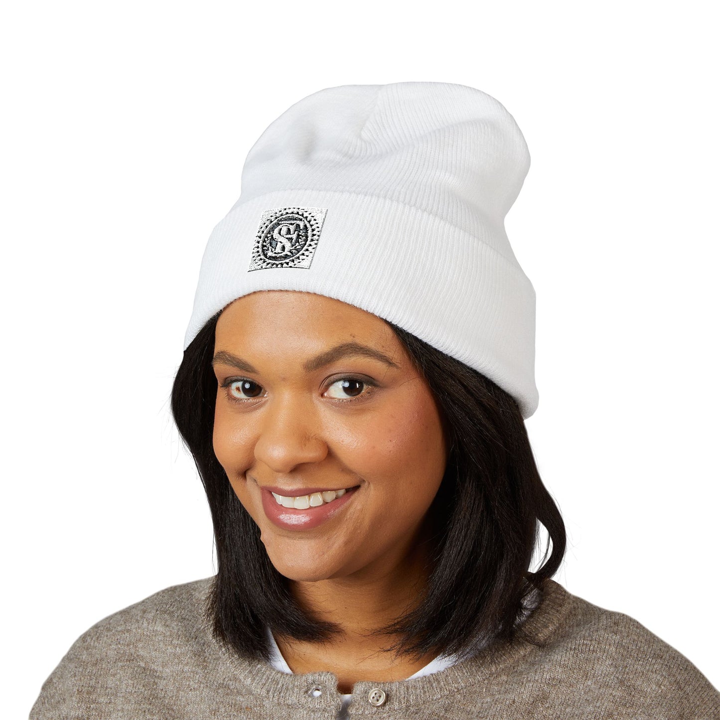 Classic Cuffed Beanie with Embroidery, Winter Hat, Knit Beanie, Unisex Hat, Gifts for Her, Gifts for Him, Stylish Headwear