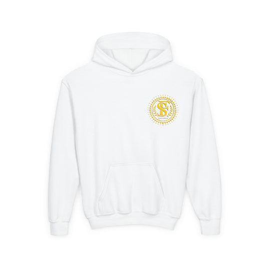Youth Heavy Blend Hooded Sweatshirt with Unique Design, Cozy Pullover for Kids, Perfect Gift for Birthdays, Holidays, and Everyday Wear