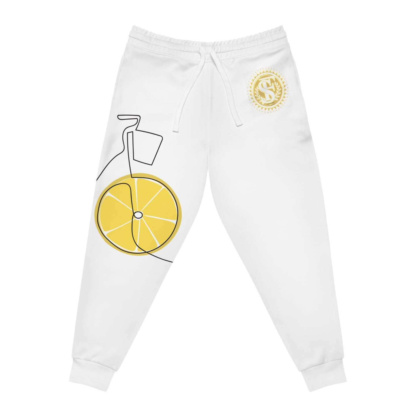 Citrus Fun Athletic Joggers, Comfortable Activewear, Sporty Loungewear, Outdoor Joggers, Fitness Apparel, Perfect Gift for Athletes