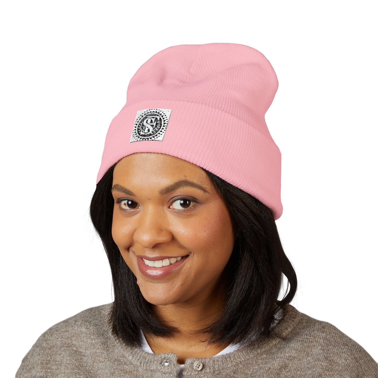 Classic Cuffed Beanie with Embroidery, Winter Hat, Knit Beanie, Unisex Hat, Gifts for Her, Gifts for Him, Stylish Headwear